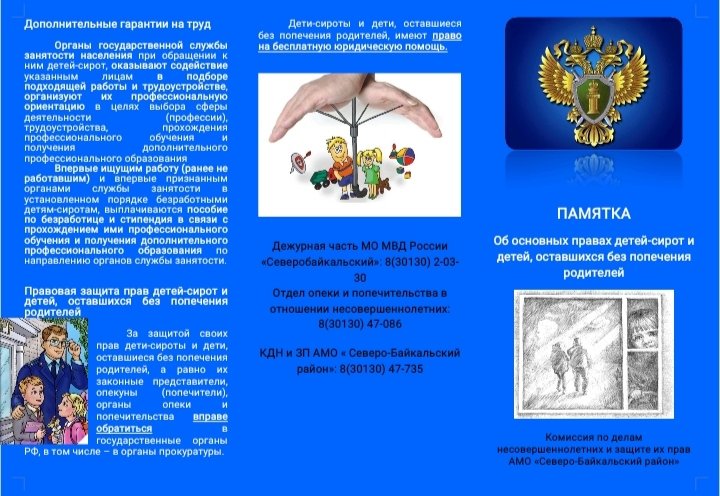  Буклет по правам детей-сирот, буклет по несовершеннолетним, буклет по жестокому обращению личный.